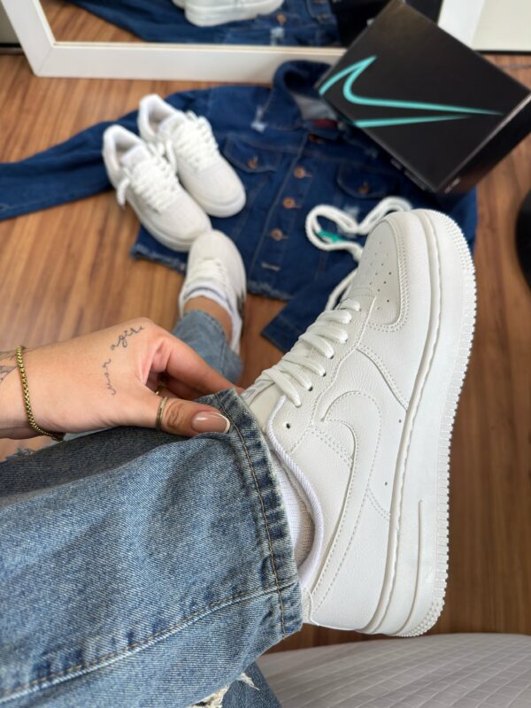 Tênis Casual Air Force F1 Wave All White - Imagem 3