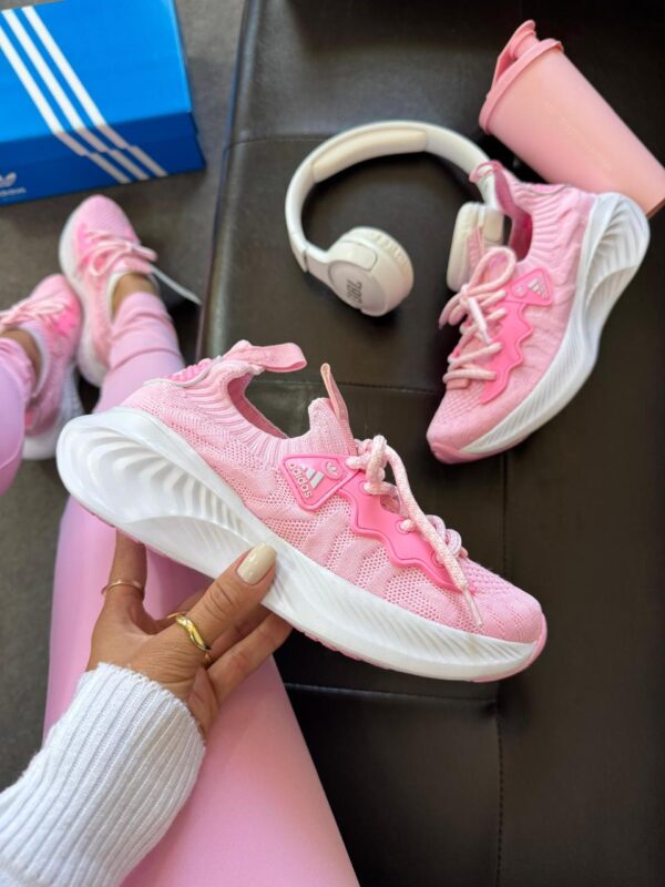 Tênis Running Gym Sport Knit Baby Pink