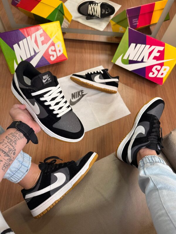 Tênis Casual Street Dunk Low Black Grafite - Imagem 7