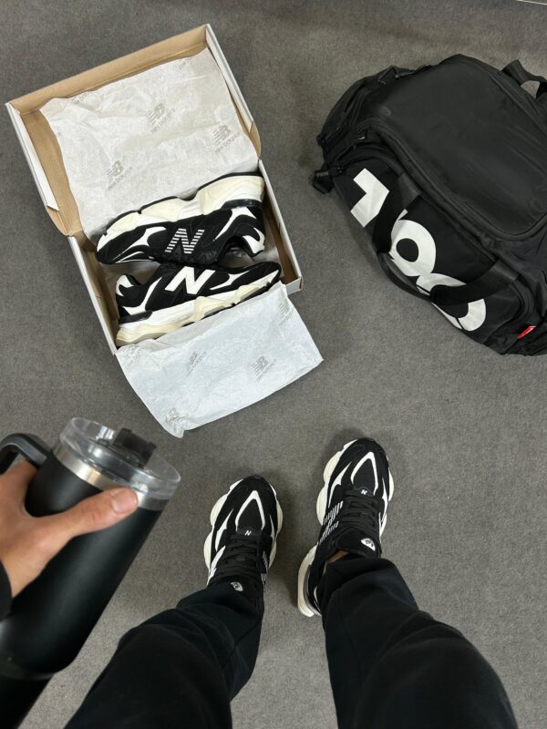 Tênis Casual Running NB 9060 Black White - Imagem 6