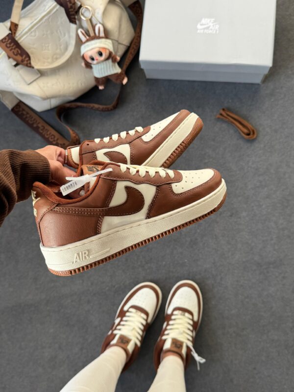 Sneaker Casual Air Force White Brown - Imagem 7