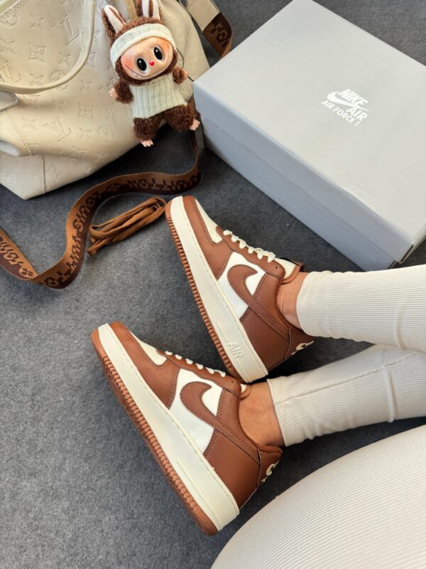 Sneaker Casual Air Force White Brown - Imagem 4