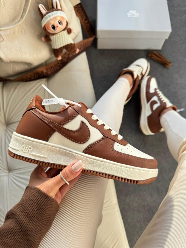 Sneaker Casual Air Force White Brown