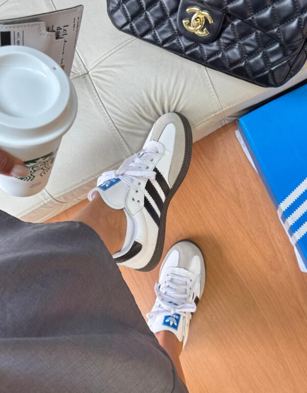 Sneaker Samba OG Couro White Navy Blue - Queridinho das Fashionistas - - Imagem 2