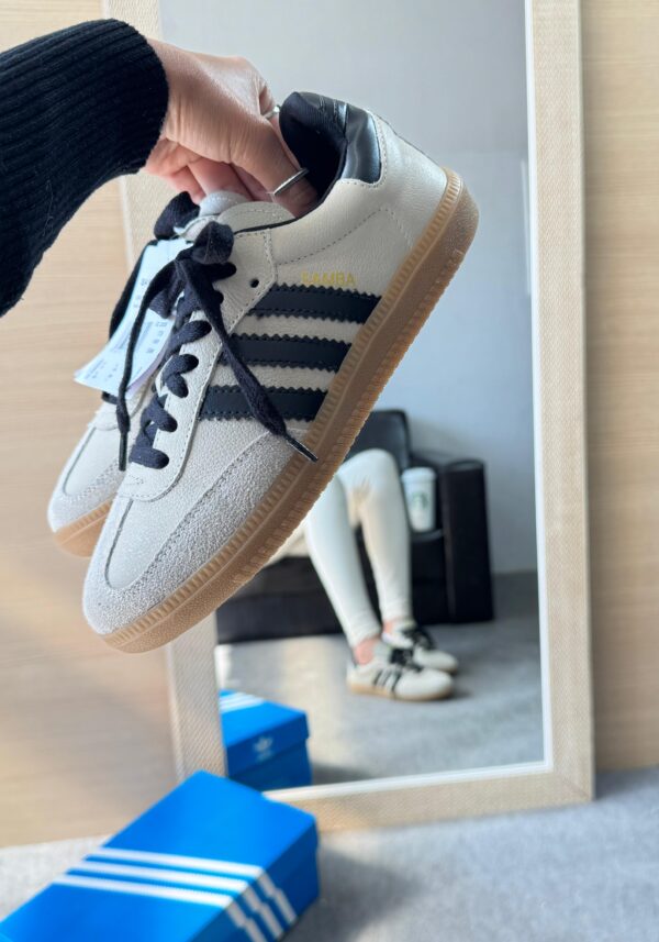 Sneaker Samba OG Couro White Navy Blue - Queridinho das Fashionistas - - Imagem 6