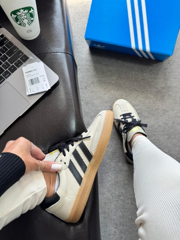 Sneaker Samba OG Couro White Navy Blue - Queridinho das Fashionistas - - Imagem 10