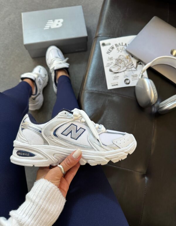 Tênis Running NB 530 White Navy Blue - Imagem 7