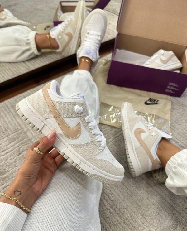 Sneaker Dunk Low Glitter Off/Rose - Imagem 5