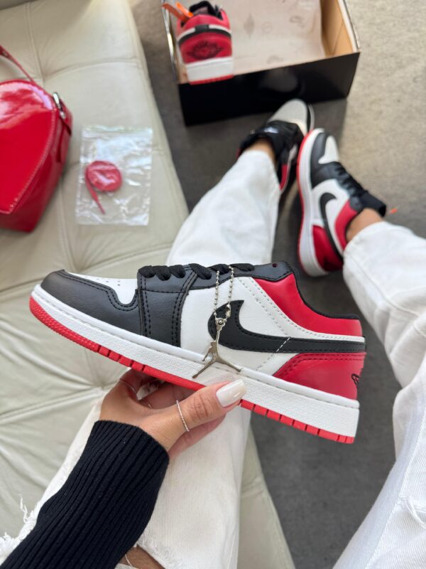 Sneaker Jordan Low White Black Red - Imagem 6